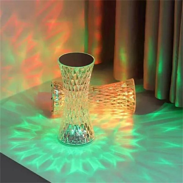 Ramzan Specia              Led Touch Sensor Diamond Table Lamp Small Waist Crystal Decoration Light For Bar Bedroom Bedside Coffee Desk Night Lighting Gift