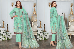 Bareeza Lawn 3 Pieces, Unstitched Dress For Women | Summer Collection.