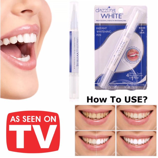 Instant teeth whitening pen