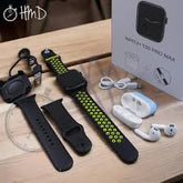 T55 Pro Max Smart Watch With Two Deiffernt Belts + Free I12 Airbuds In Best Qulity