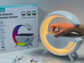 G Shaped Rgb Light Table Lamp With Wireless Charger.